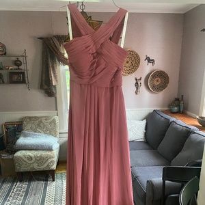 Azazie Kaleigh Desert Rose Size 6A bridesmaids dress